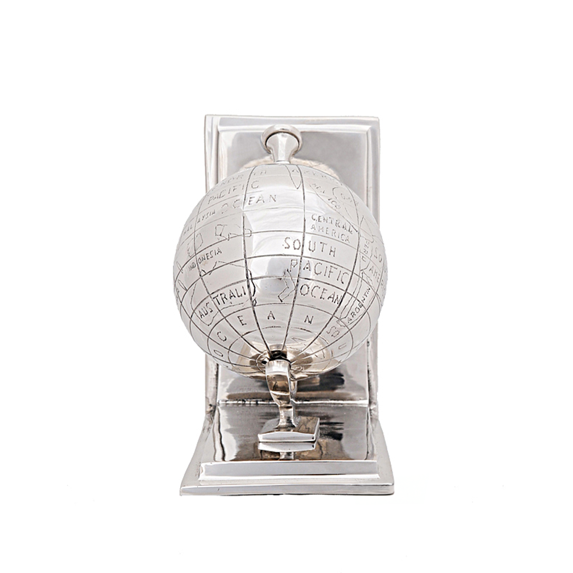 Alum Globe Bookend Set Of Two