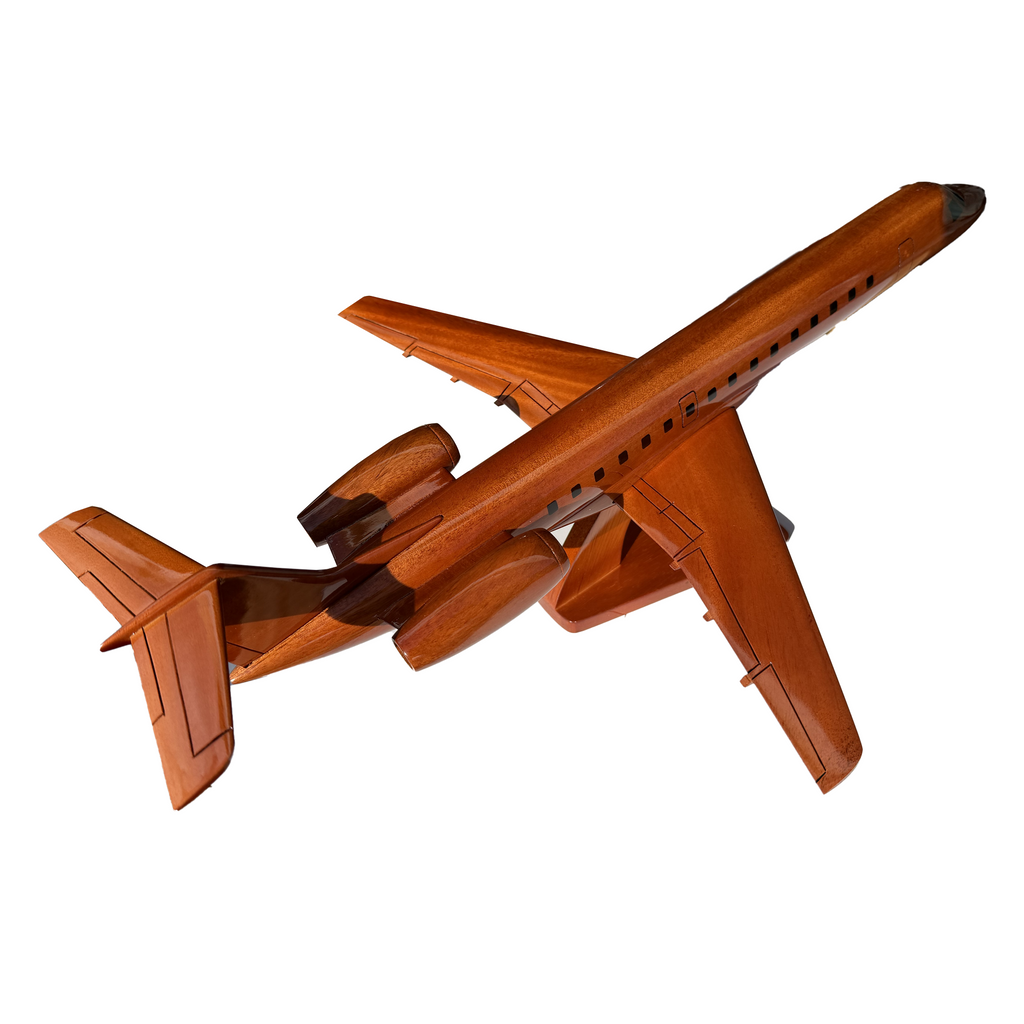 ERJ-145 ( ERJ145 ) Mahogany Wood Desktop Airplane Model