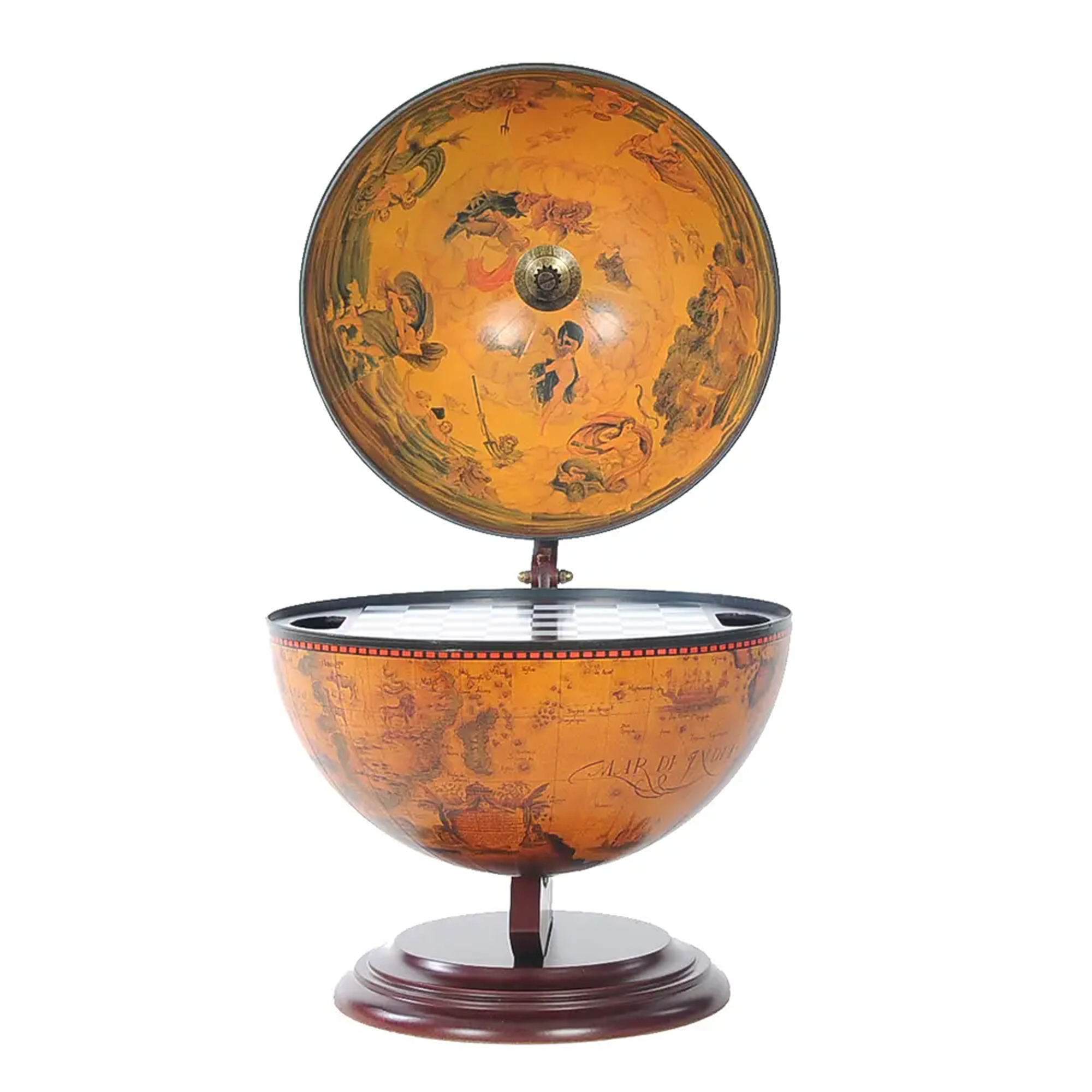 Red Globe 13 inches with Chess Holder