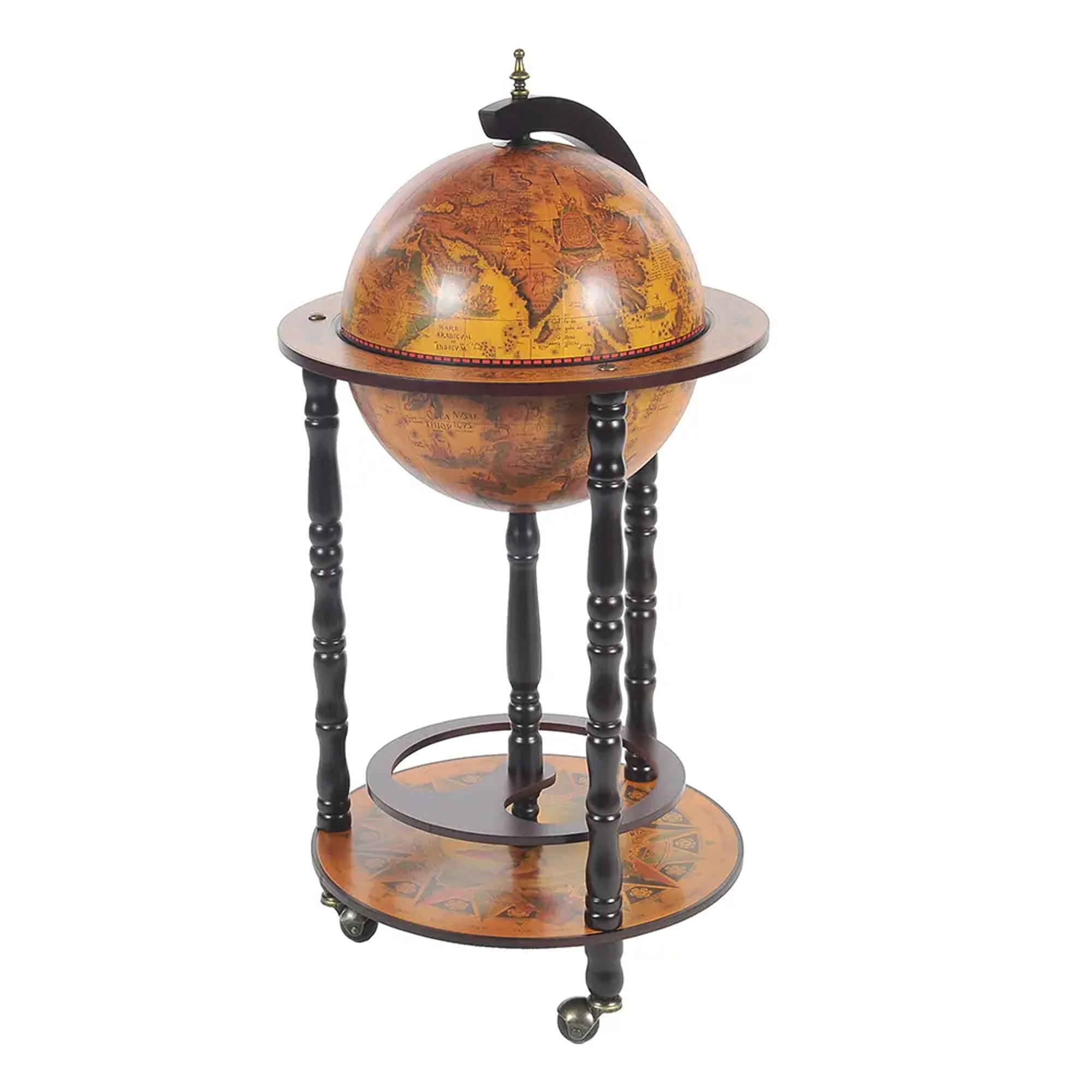 Globe Bar Table 330mm 4 Legs Stand - Red