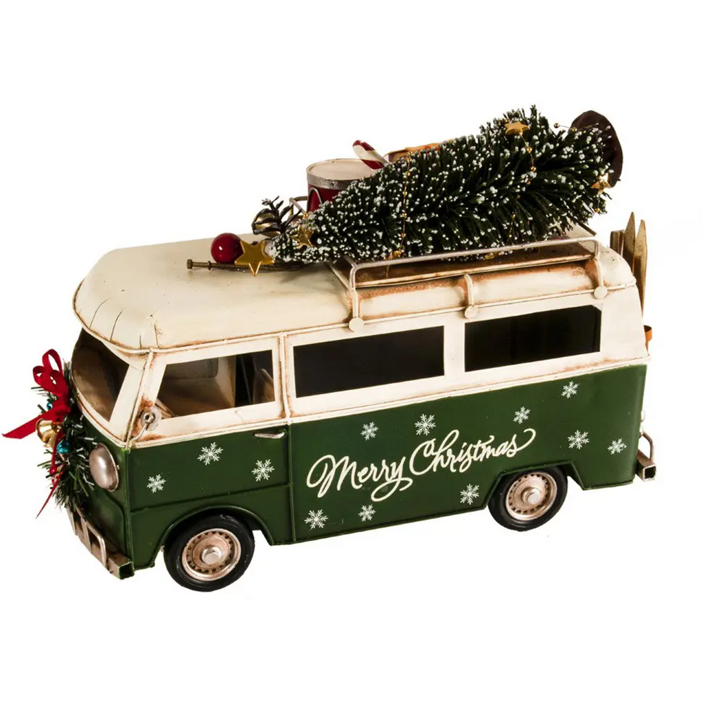 Handmade 1960s Volkswagen Bus Christmas Model