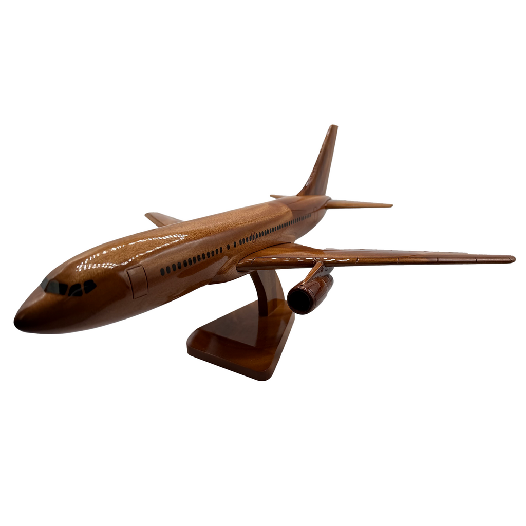 Boeing 767 Mahogany Wood Desktop Airplane Model