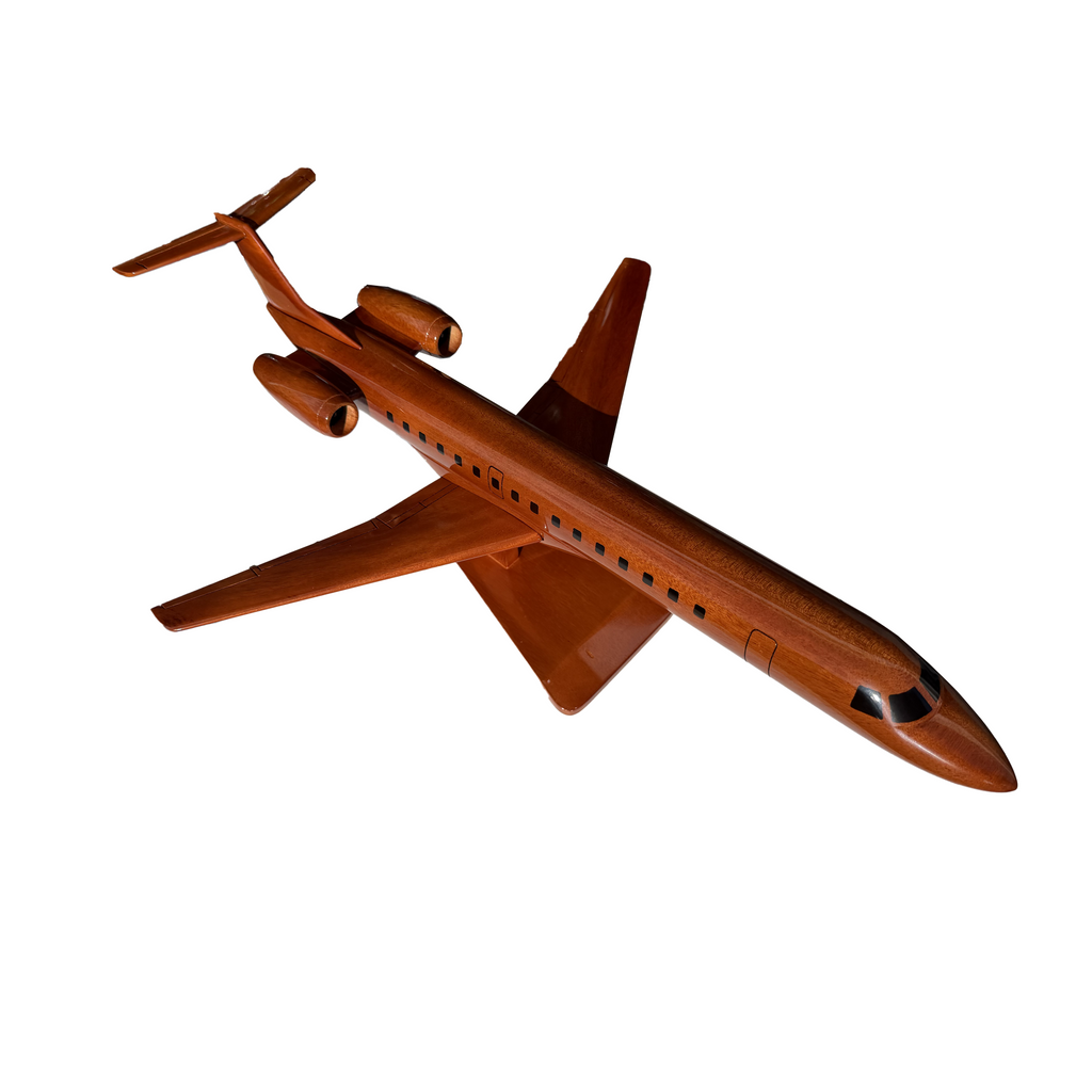 ERJ-145 ( ERJ145 ) Mahogany Wood Desktop Airplane Model