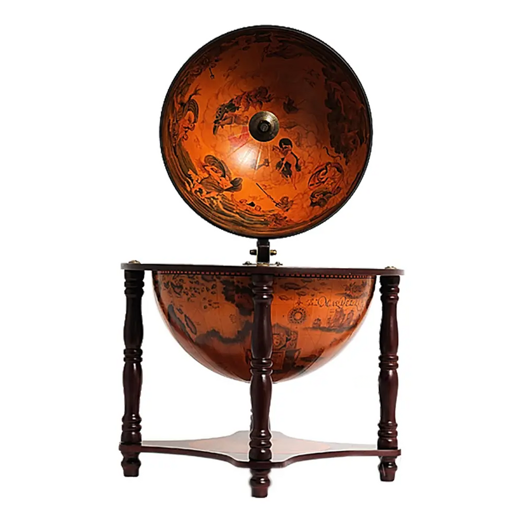 Globe bar 13 inches- 4 legged stand-red