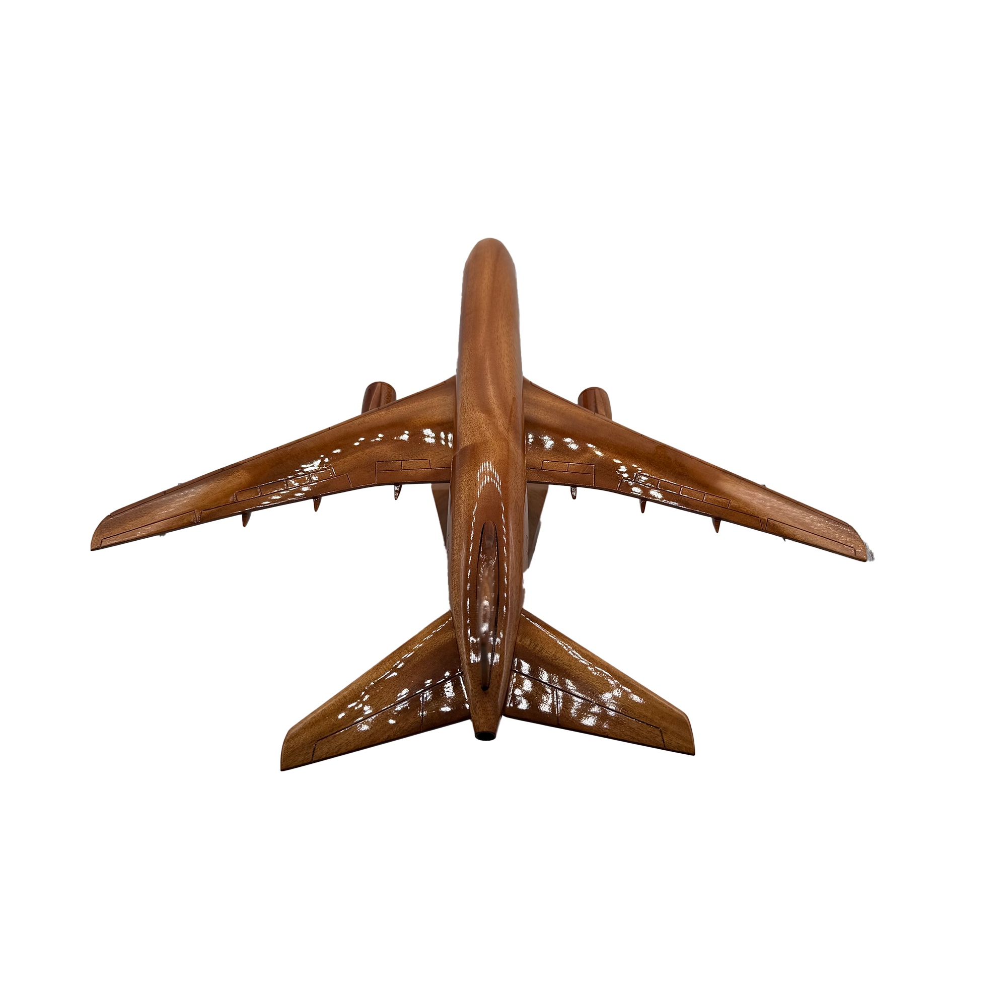 Boeing 767 Mahogany Wood Desktop Airplane Model