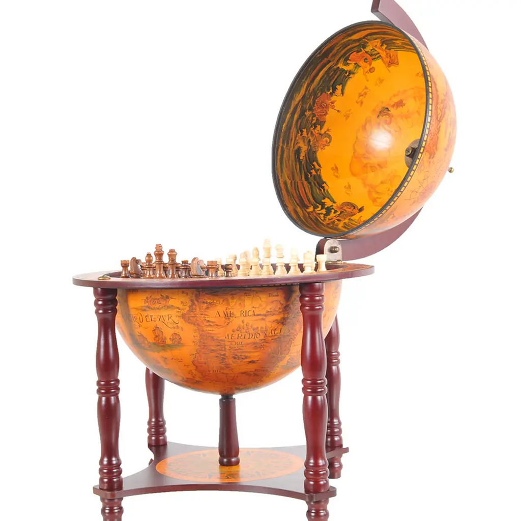 Red Globe 13 inches with chess holder