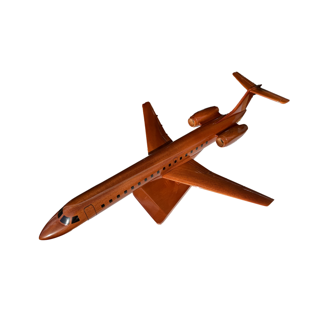 ERJ-145 ( ERJ145 ) Mahogany Wood Desktop Airplane Model