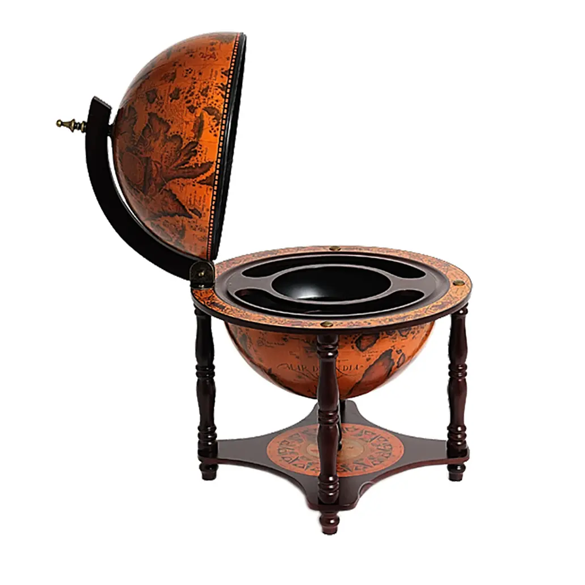 Globe bar 13 inches- 4 legged stand-red
