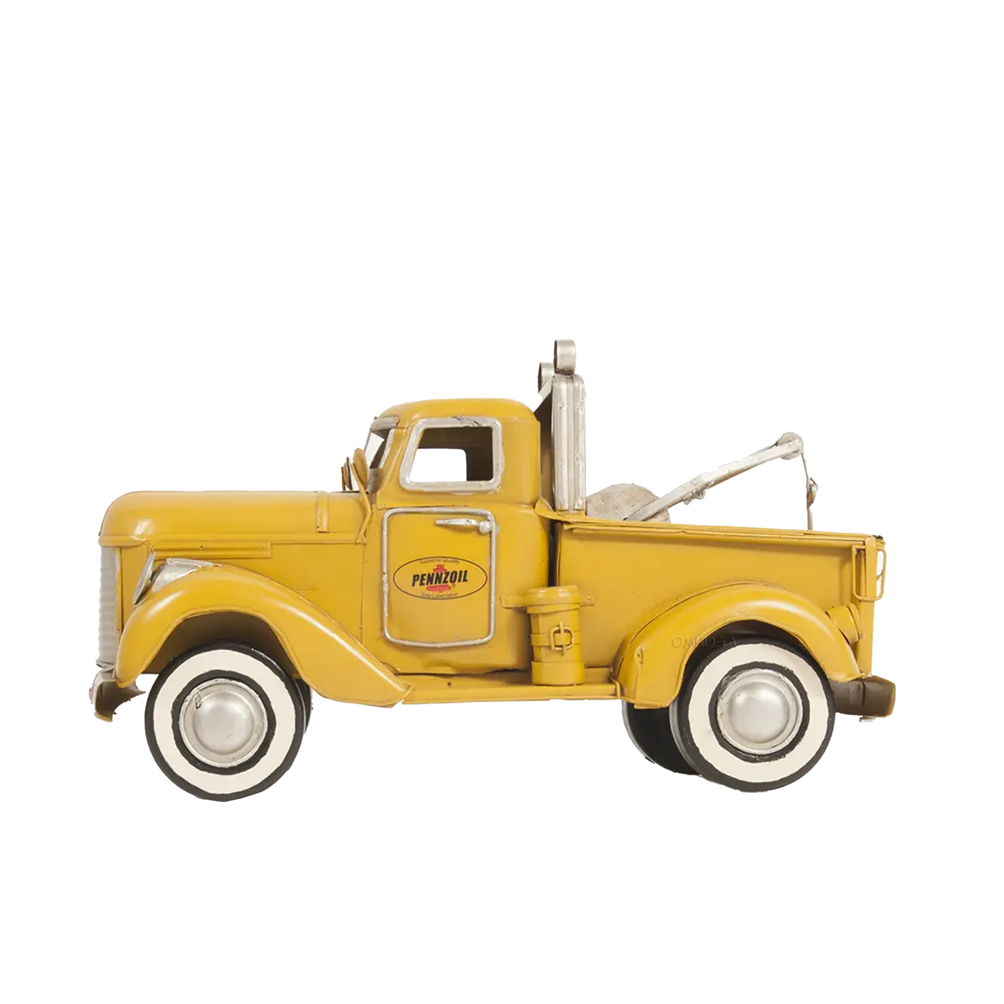 1926 Pennzoil Tow Truck Yellow Metal Handmade