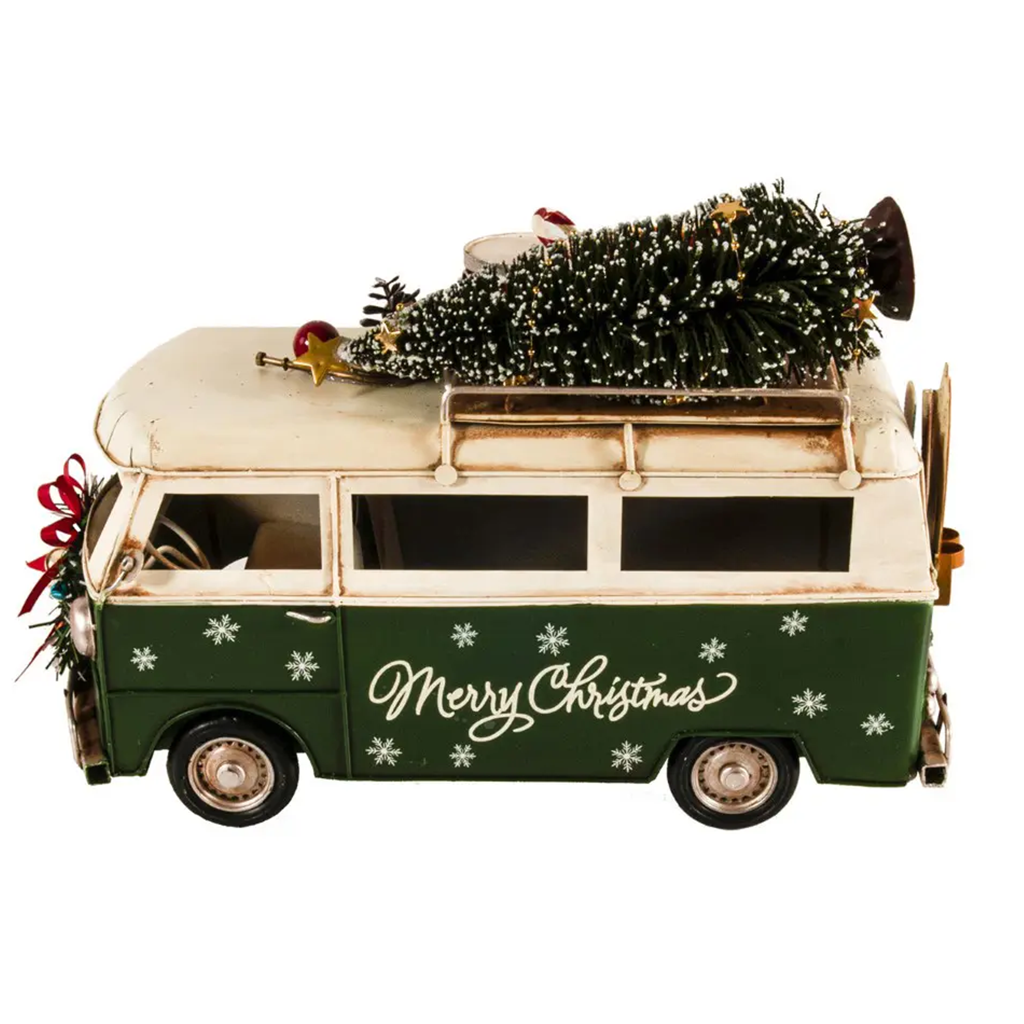 Handmade 1960s Volkswagen Bus Christmas Model