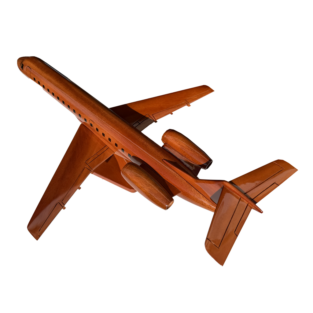 ERJ-145 ( ERJ145 ) Mahogany Wood Desktop Airplane Model