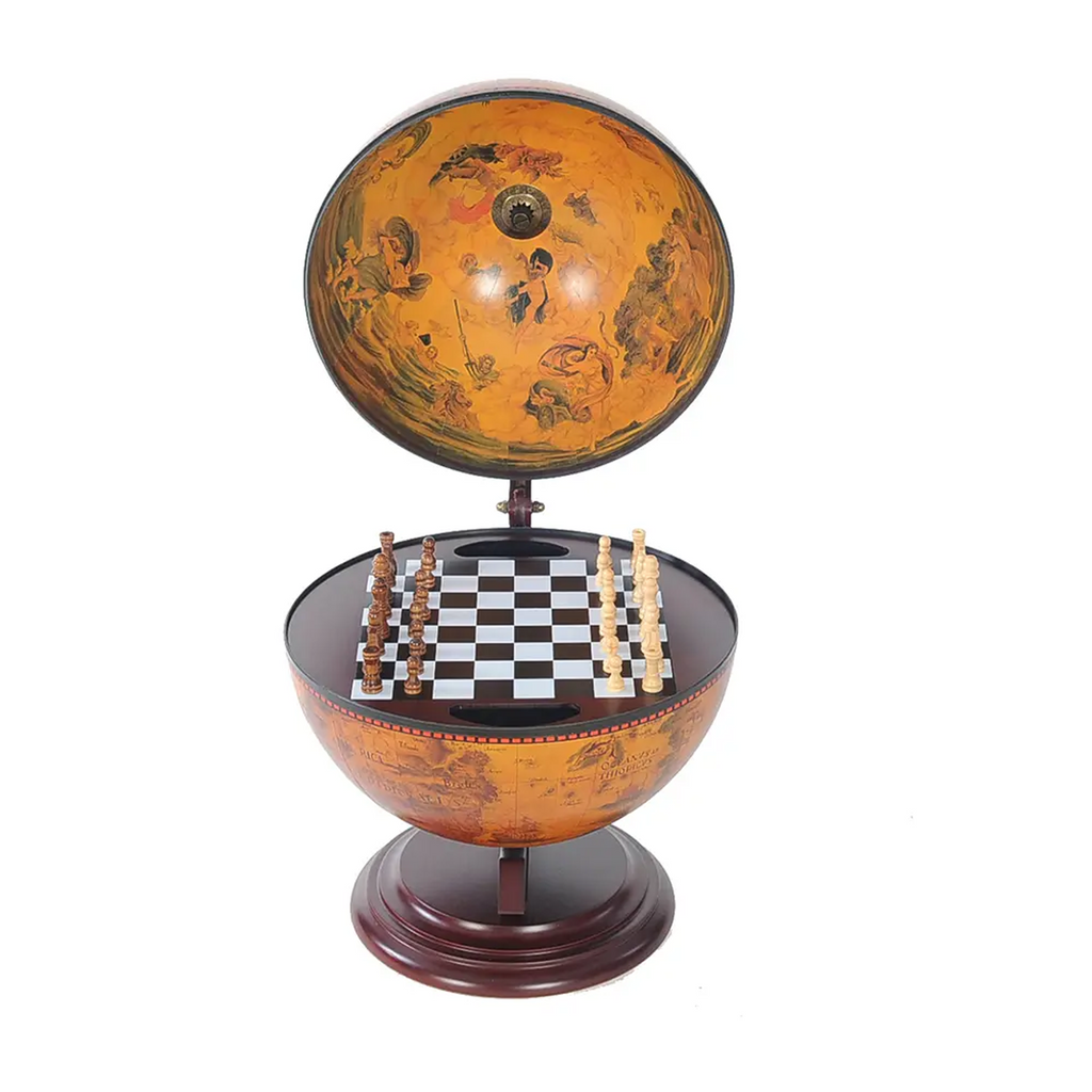 Red Globe 13 inches with Chess Holder