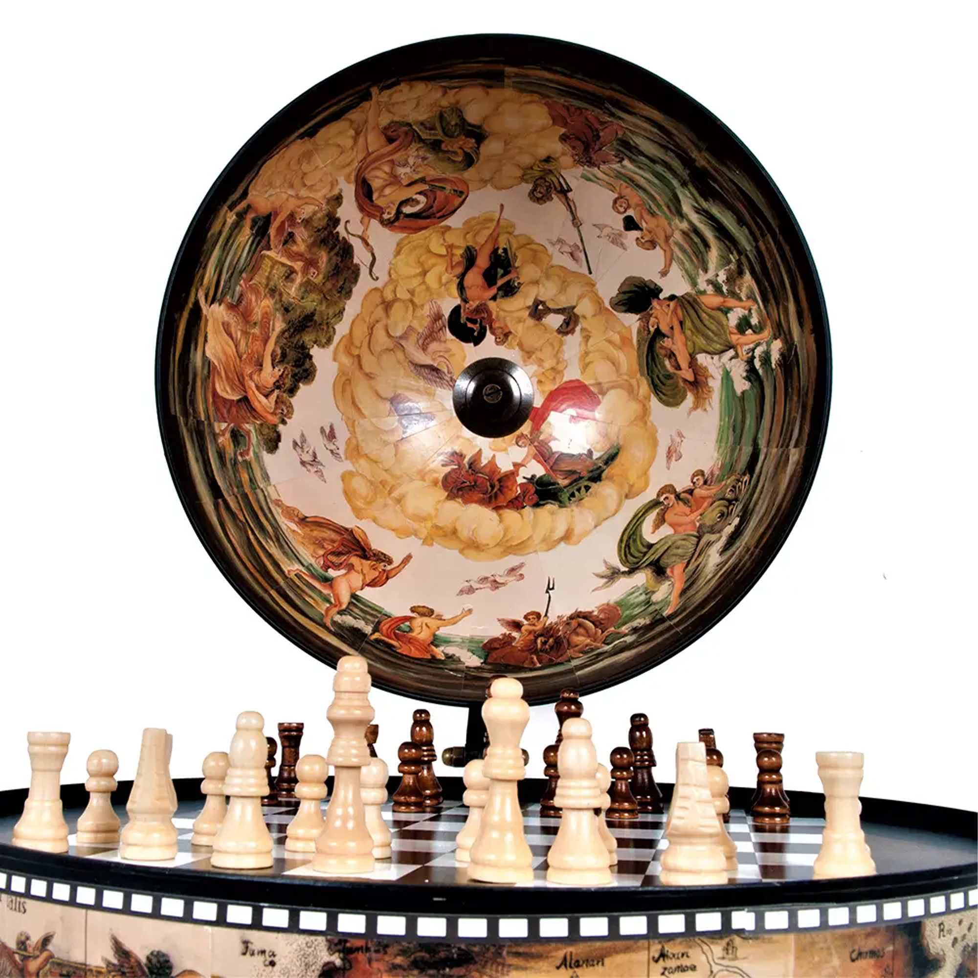 White Globe 13 inches with chess holder