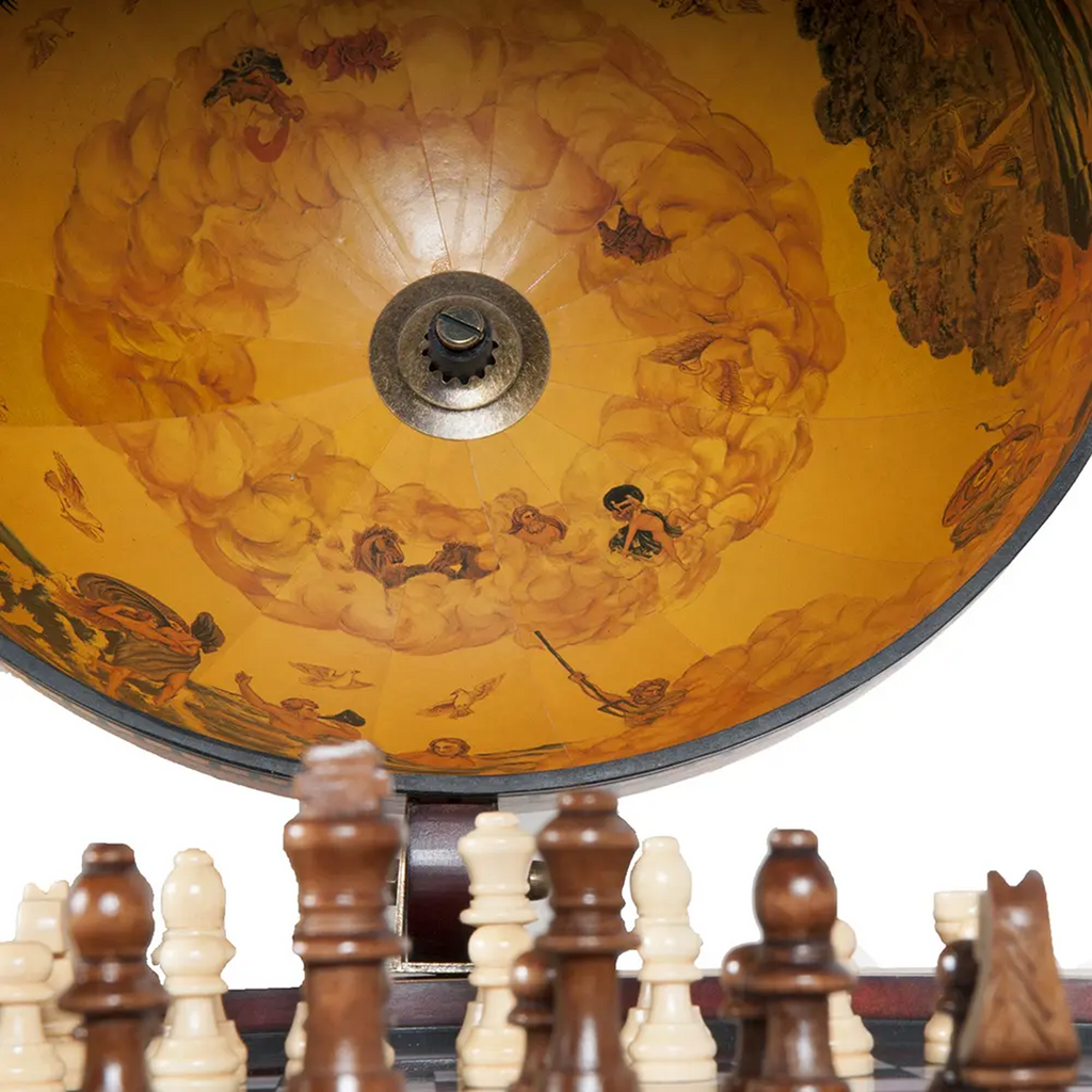 Red Globe 13 inches with chess holder