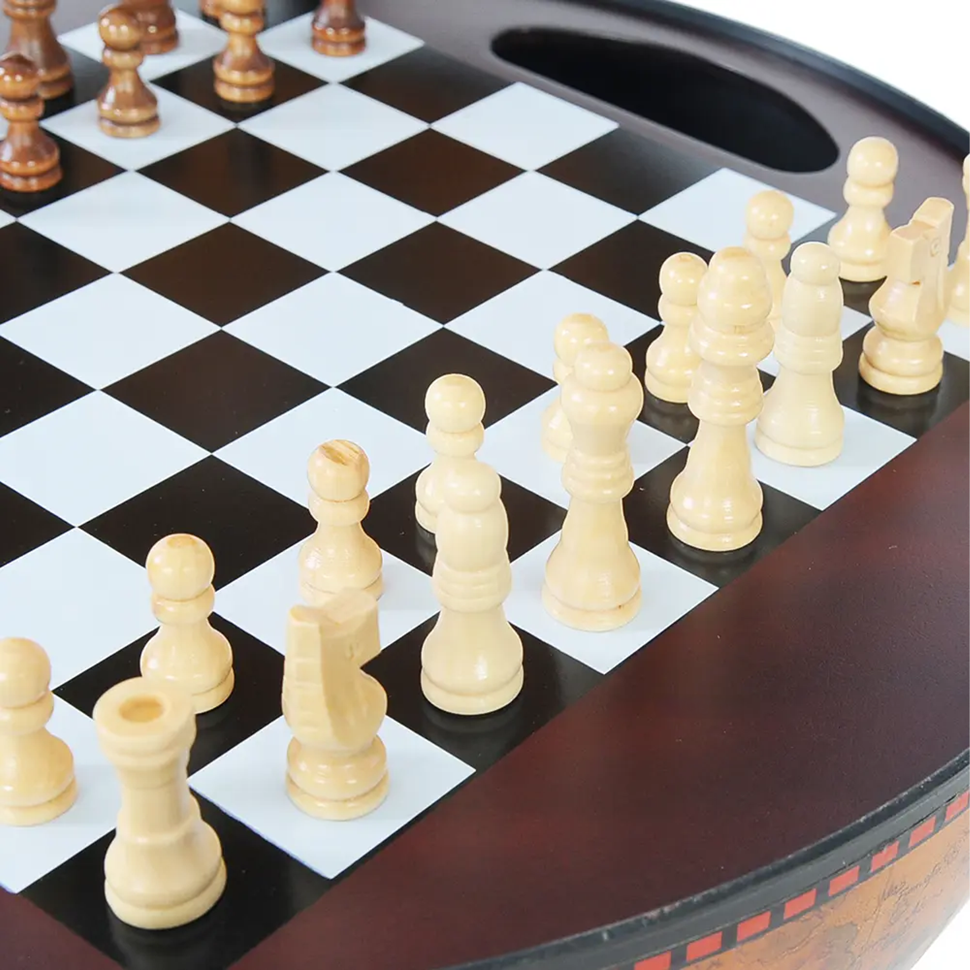 Red Globe 13 inches with Chess Holder