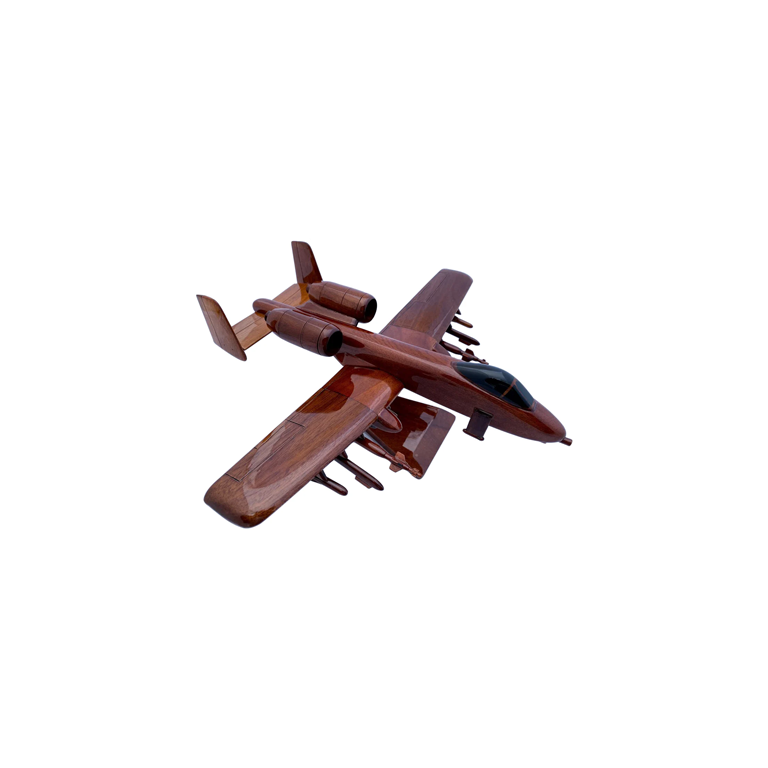 A10 Warthog Mahogany Wood Desktop Aircraft Model