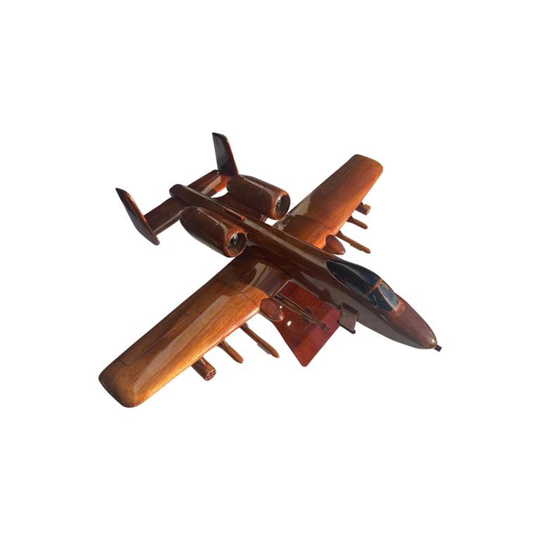 A10 Warthog Mahogany Wood Desktop Aircraft Model