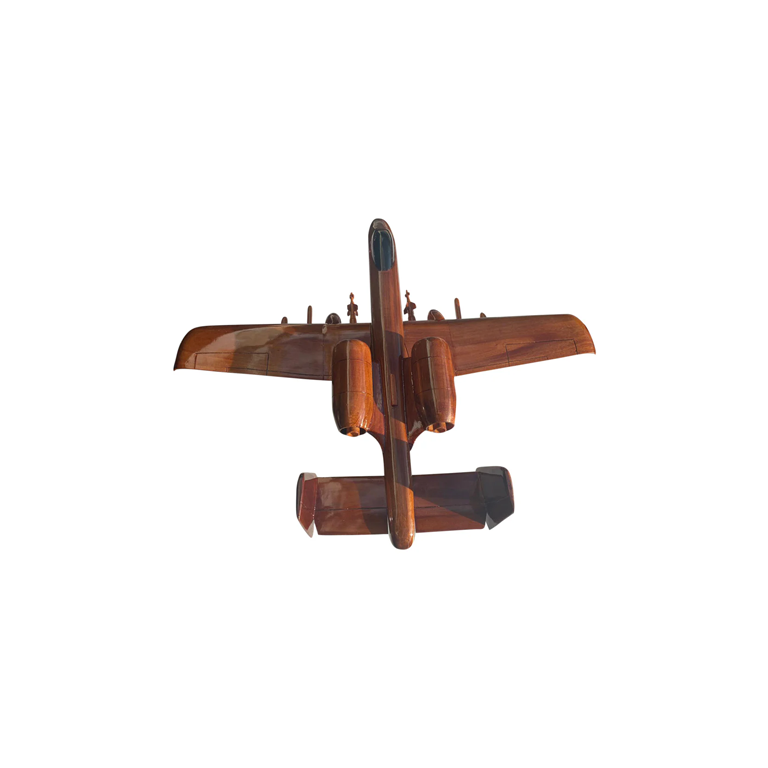 A10 Warthog Mahogany Wood Desktop Aircraft Model