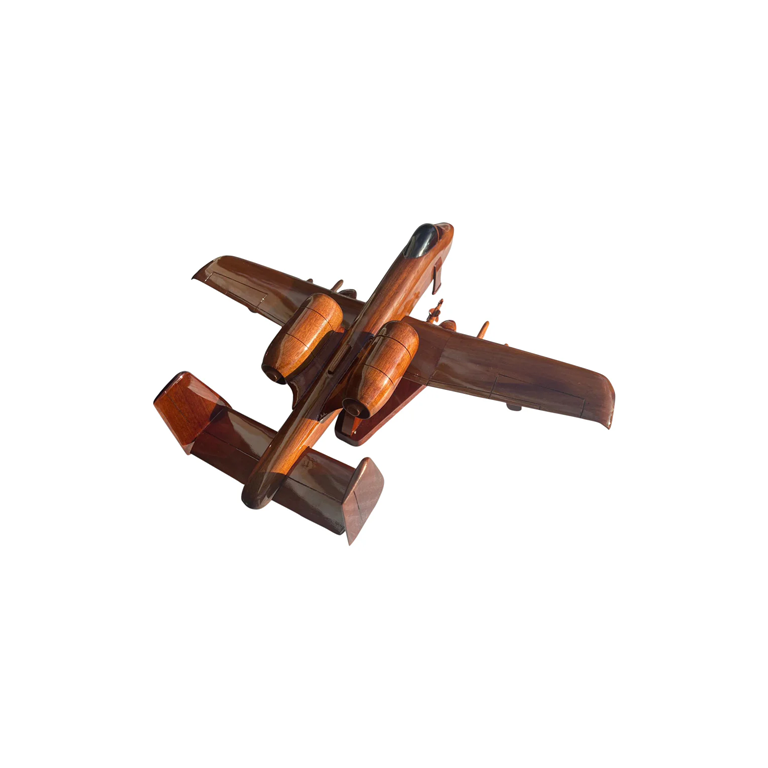 A10 Warthog Mahogany Wood Desktop Aircraft Model