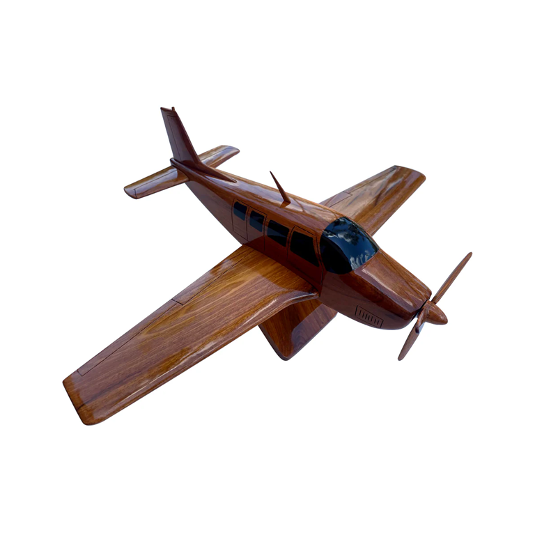 A36 Bonanza Mahogany Wood Desktop Airplane Model