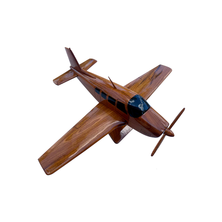 A36 Bonanza Mahogany Wood Desktop Airplane Model