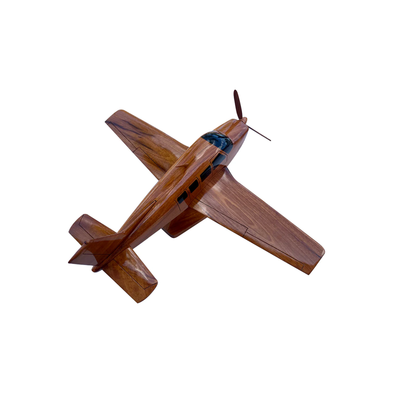 A36 Bonanza Mahogany Wood Desktop Airplane Model