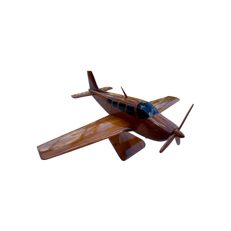 A36 Bonanza Mahogany Wood Desktop Airplane Model