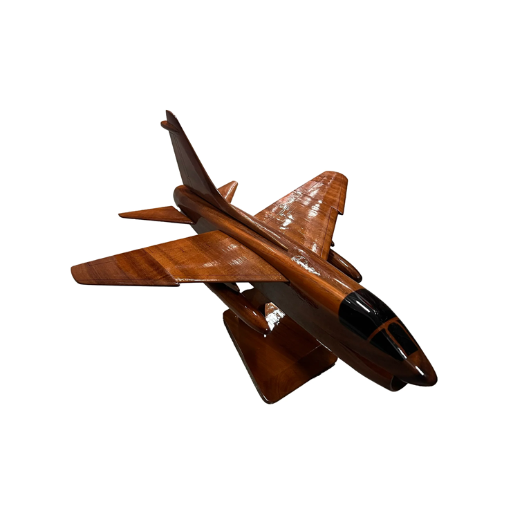 A7 Corsair Mahogany Wood Desktop Airplane Model