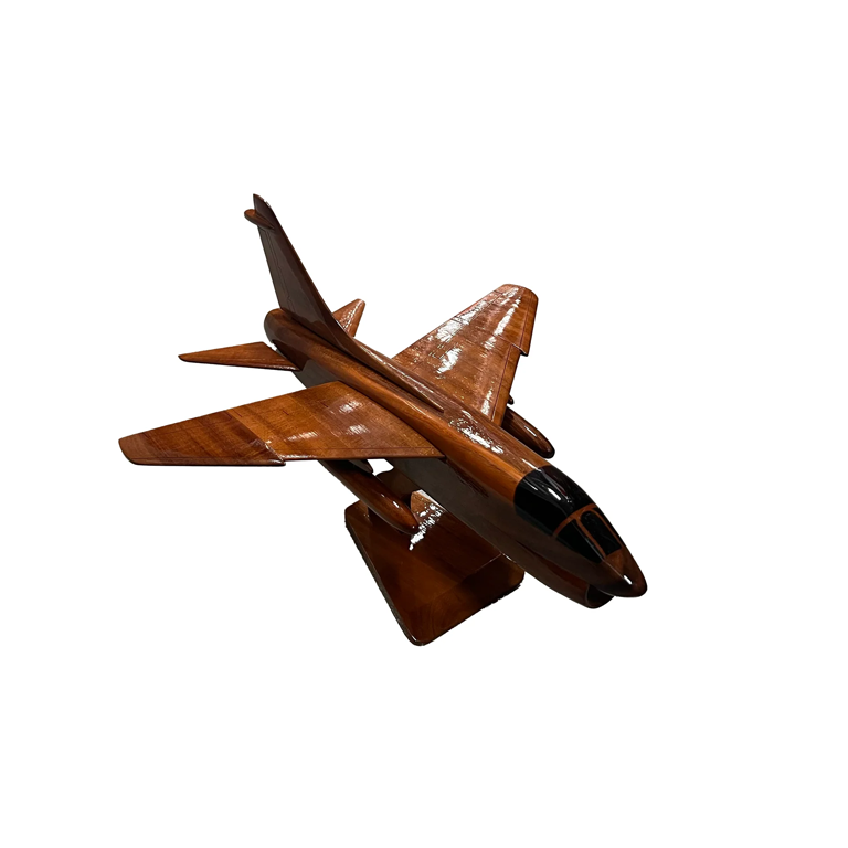 A7 Corsair Mahogany Wood Desktop Airplane Model