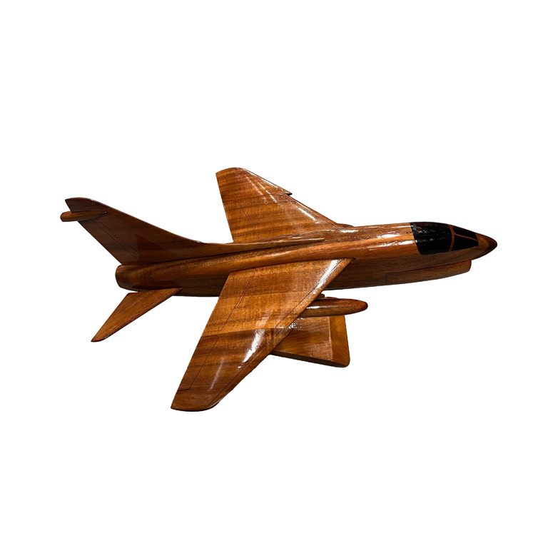 A7 Corsair Mahogany Wood Desktop Airplane Model
