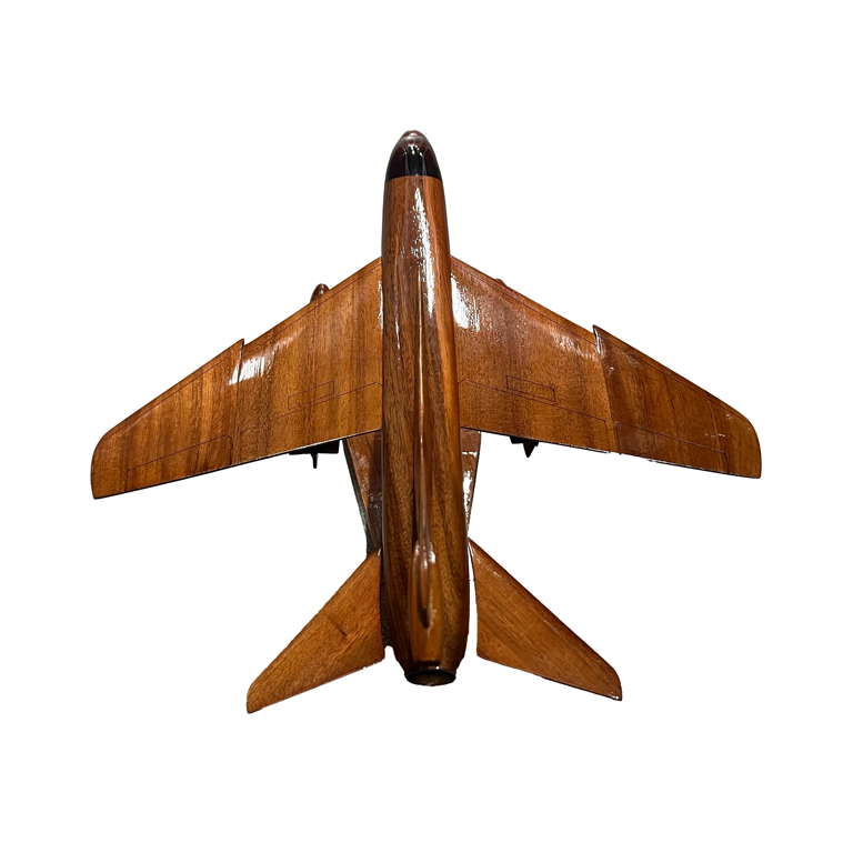 A7 Corsair Mahogany Wood Desktop Airplane Model