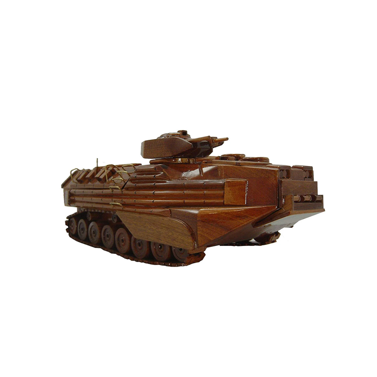AAV7 Mahogany Wood Desktop Military Vehicle Model