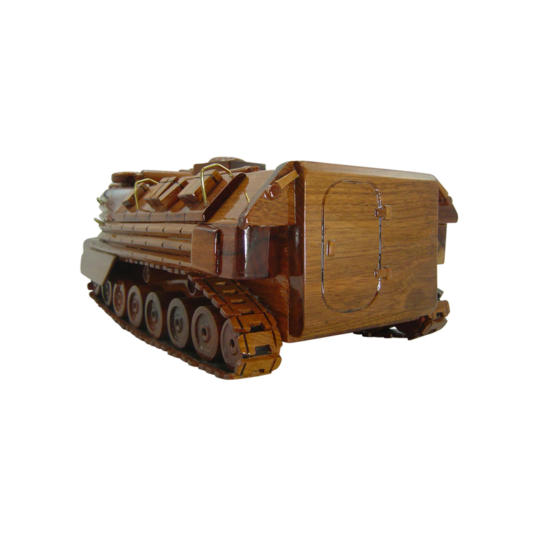 AAV7 Mahogany Wood Desktop Military Vehicle Model
