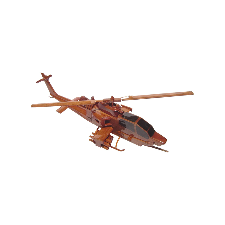AH1 Cobra Mahogany Wood Desktop Helicopter Model