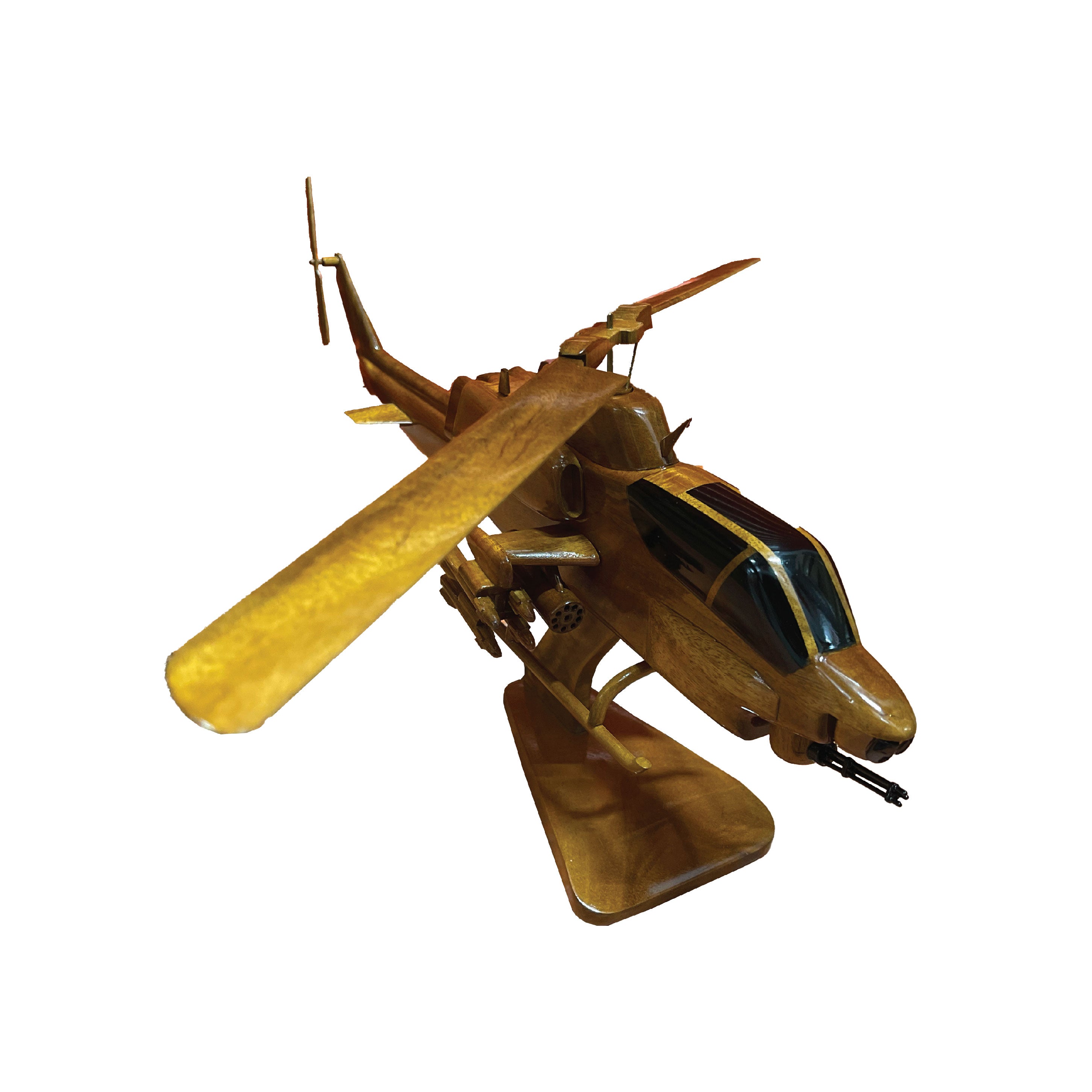 AH1G Cobra  Mahogany Wood Desktop Helicopter Model