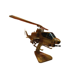 AH1G Cobra  Mahogany Wood Desktop Helicopter Model