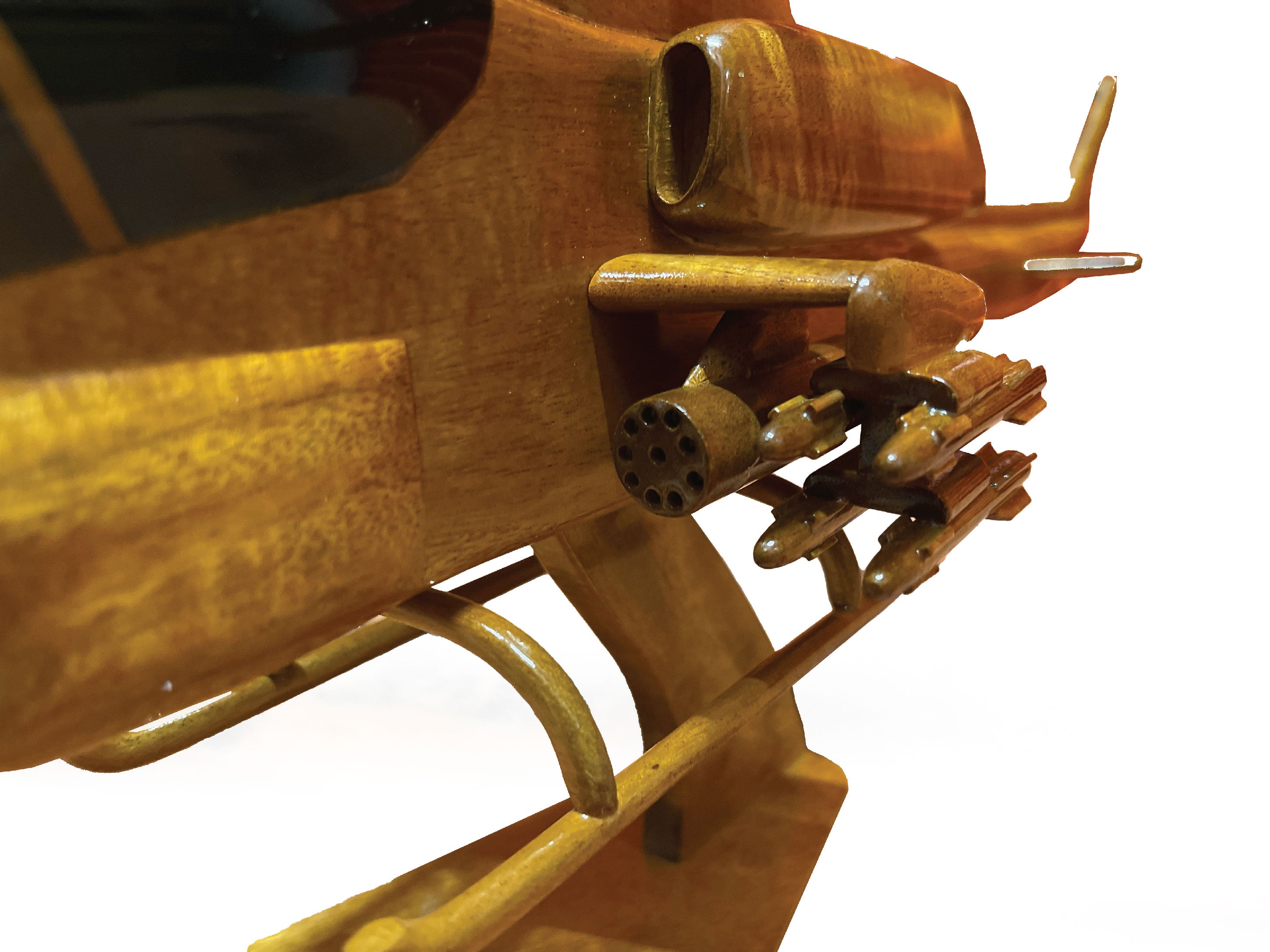 AH1G Cobra  Mahogany Wood Desktop Helicopter Model
