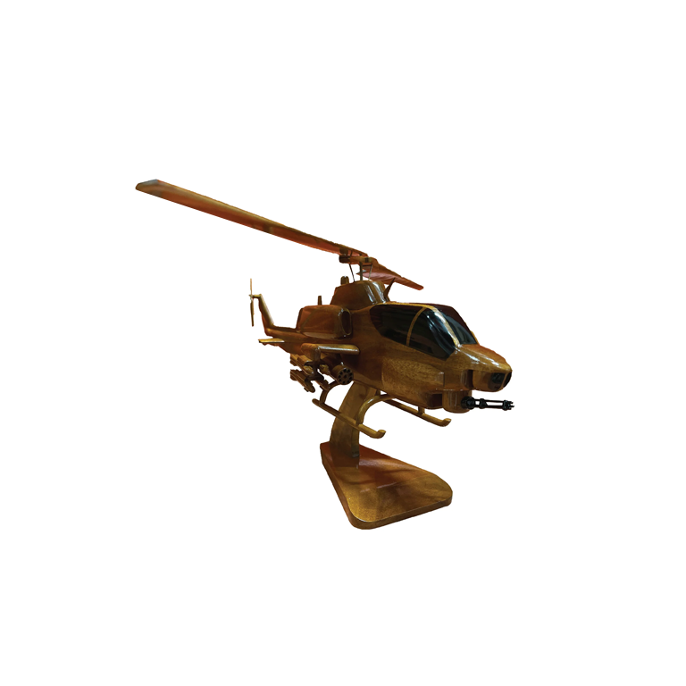 AH1G Cobra  Mahogany Wood Desktop Helicopter Model