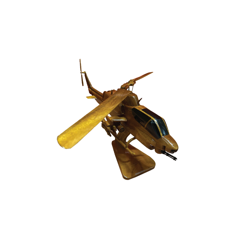 AH1G Cobra  Mahogany Wood Desktop Helicopter Model