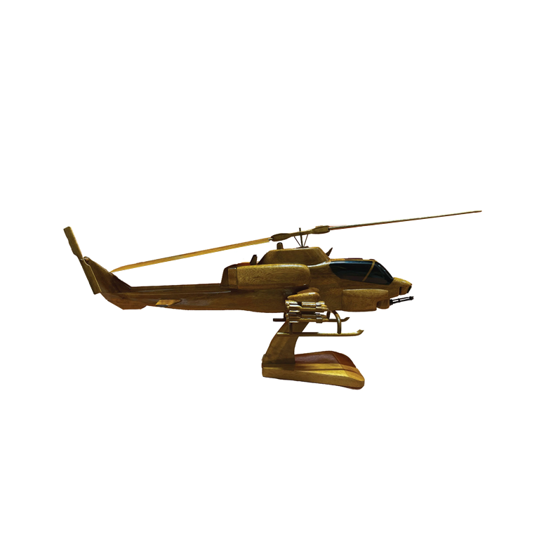 AH1G Cobra  Mahogany Wood Desktop Helicopter Model