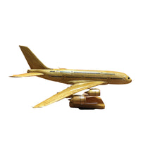 Load image into Gallery viewer, Airbus 380  Mahogany Wood Desktop Model