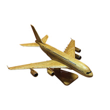 Load image into Gallery viewer, Airbus 380  Mahogany Wood Desktop Model