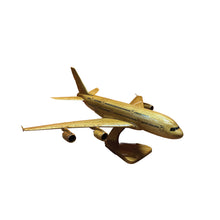 Load image into Gallery viewer, Airbus 380  Mahogany Wood Desktop Model