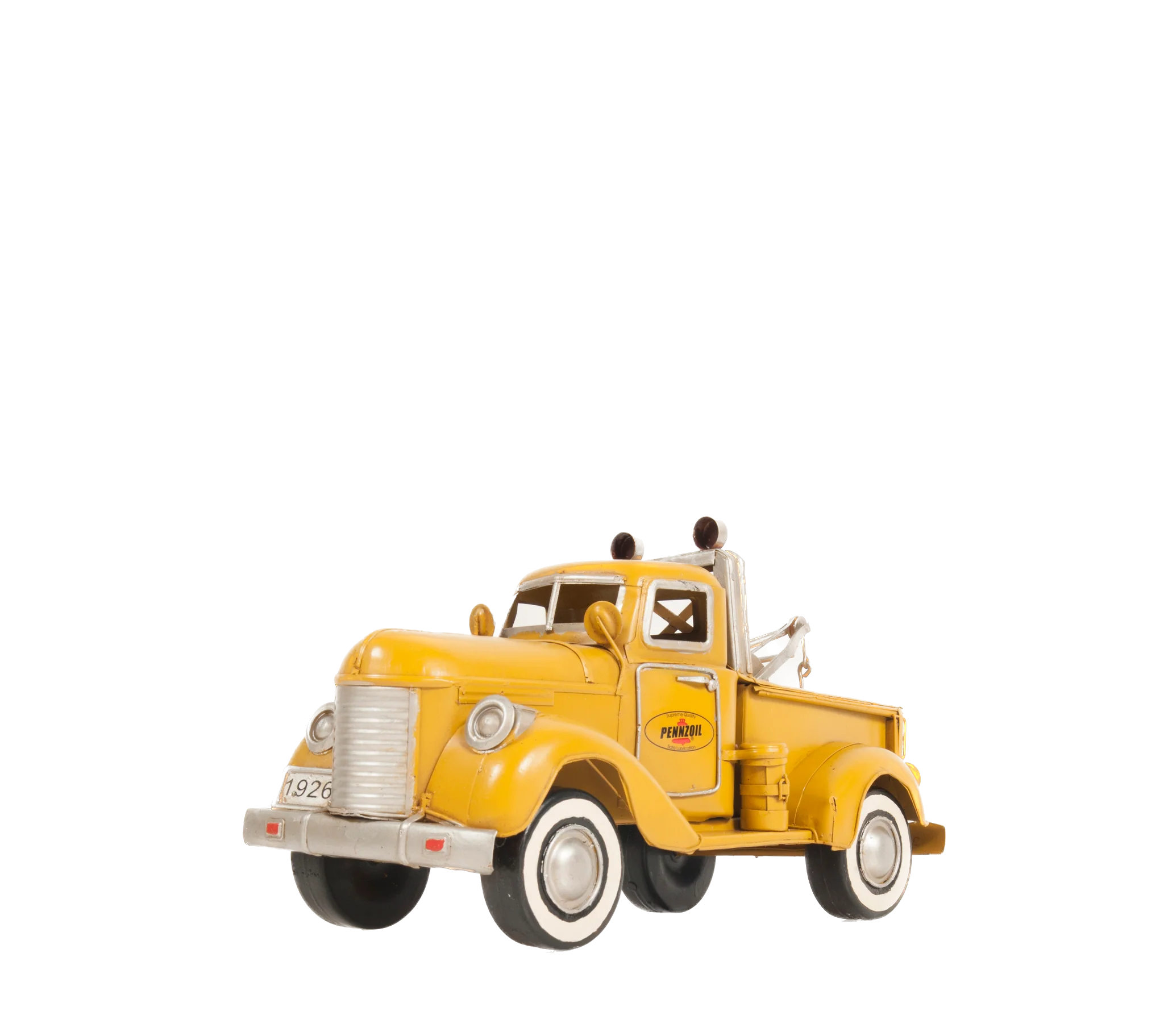 1926 Pennzoil Tow Truck Yellow Metal Handmade