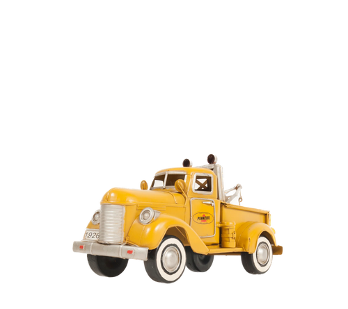 1926 Pennzoil Tow Truck Yellow Metal Handmade