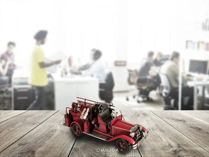 Handmade 1910s Fire Engine Truck Model