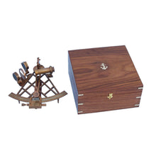 Load image into Gallery viewer, Admiral&#39;s Antique Brass Sextant 12&quot; with Rosewood Box (Includes custom plate)