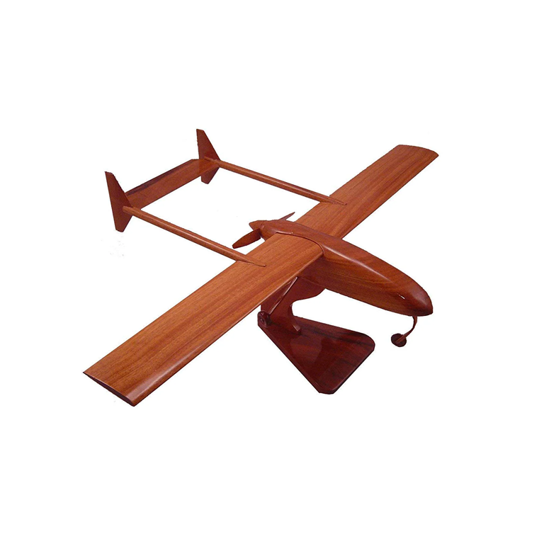 Aerostar UAV Mahogany Wood Desktop Airplane Model