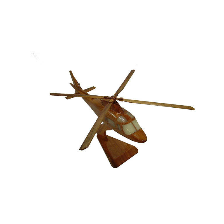 Agusta A119 Mahogany Wood Desktop Helicopter Model