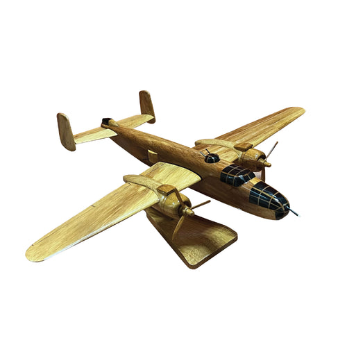 B25 Mitchell Mahogany Wood Desktop Aircraft Model